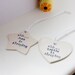 Personalized baby gift porcelain star door hanger