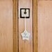 Personalized baby gift porcelain star door hanger