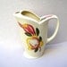 Vintage Pitcher, Rare Vernonware Lotus Design.  Midcentury Pitcher, 1960s, Handpainted, Vase.  Magnolia Flowers, Decoration Display Decor.