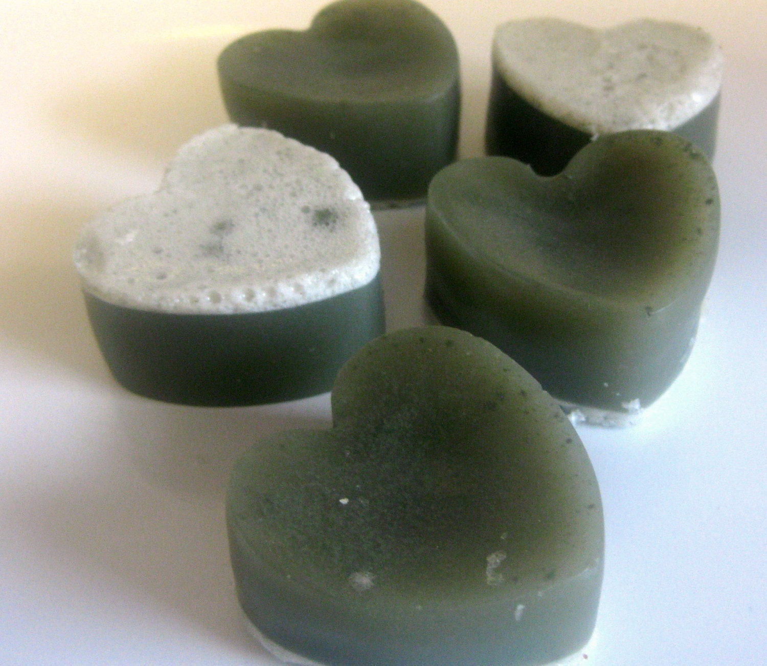 Soap Gift Set - Heart Shaped Glycerin Soap - Green Pepper - Unique Gift Set of 3