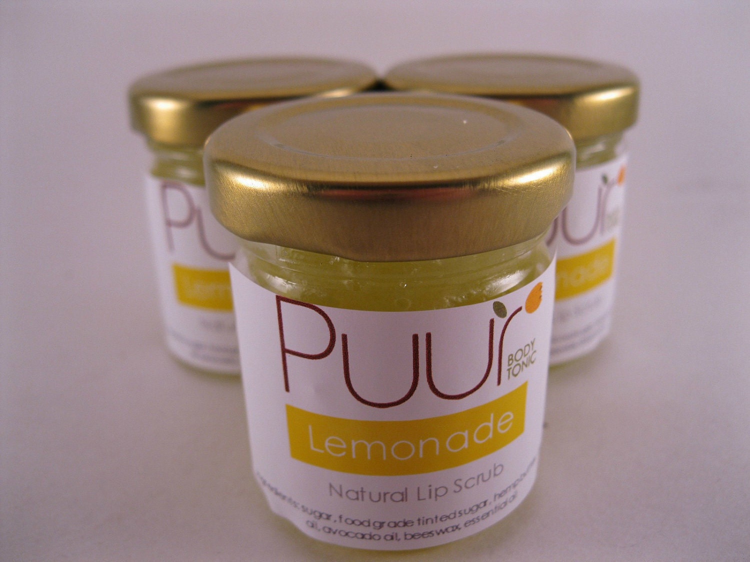 Lemonade Lip Scrub - All Natural Essential Oils - Sugar and Hemp Butter Scrub 1 oz jar
