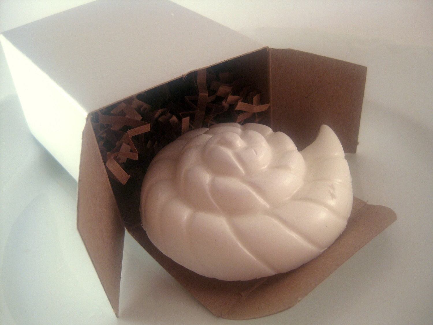 Nautical Wedding - Sea Shell Soaps in Gift Box with Upcycled Tag - Set of 25 Custom Wedding Favor Cottage Beach Decor