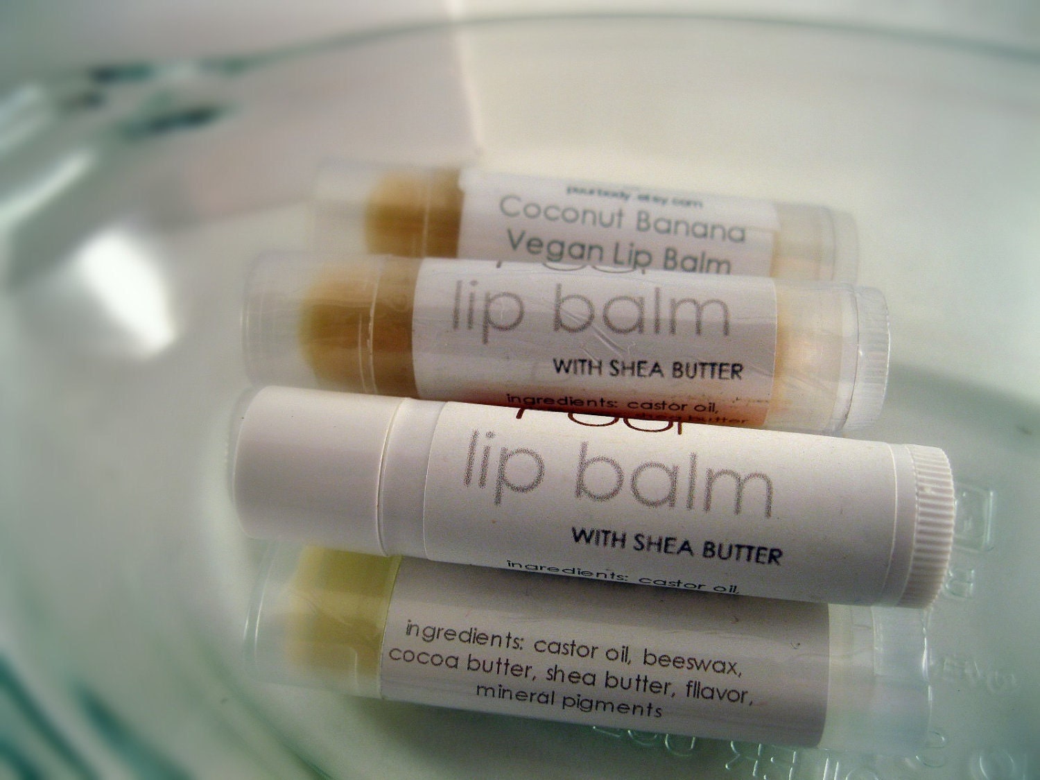 Gift Set of 6 Lip Balms - You Pick Shea Butter VEGAN Lip Balm or Beeswax Lip Balm