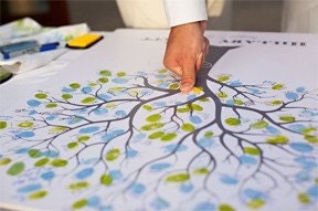 Thumbprint Tree Guestbook - as seen on Style Me Pretty