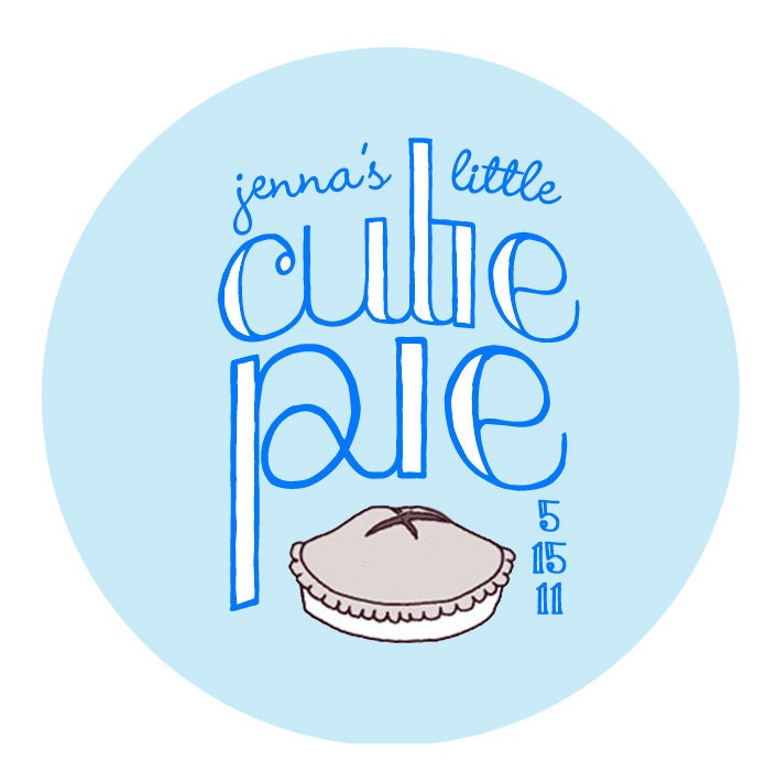 Baby Shower Pie Favor Tag