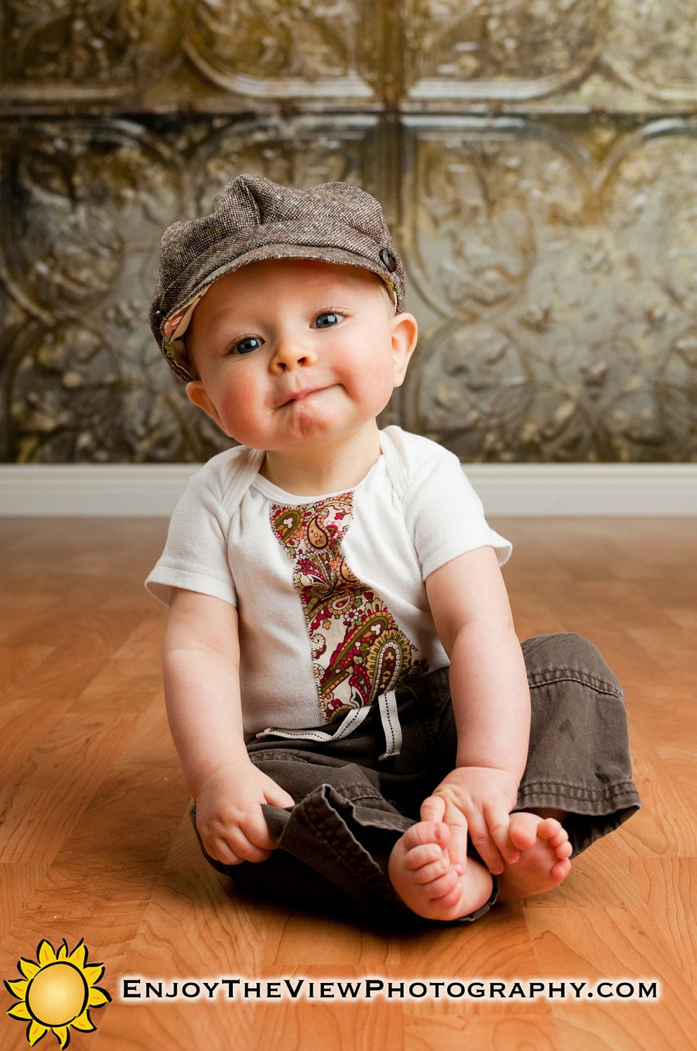 RUSH ORDER FEE Newsboy Cap Upcycled Baby Toddler Boy Hat