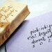 Return Address Rubber Stamp - Hand Calligraphy - 3" x 1.5"