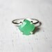 Chrysoprase ring, sterling silver, mint, seafoam, green, cocktail ring, summer - The Bliss Ring