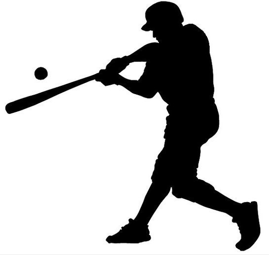 4' Baseball Player Batter Vinyl Wall Decal Sticker