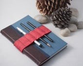 Pencil case alternative / Journal Bandolier / Rouge
