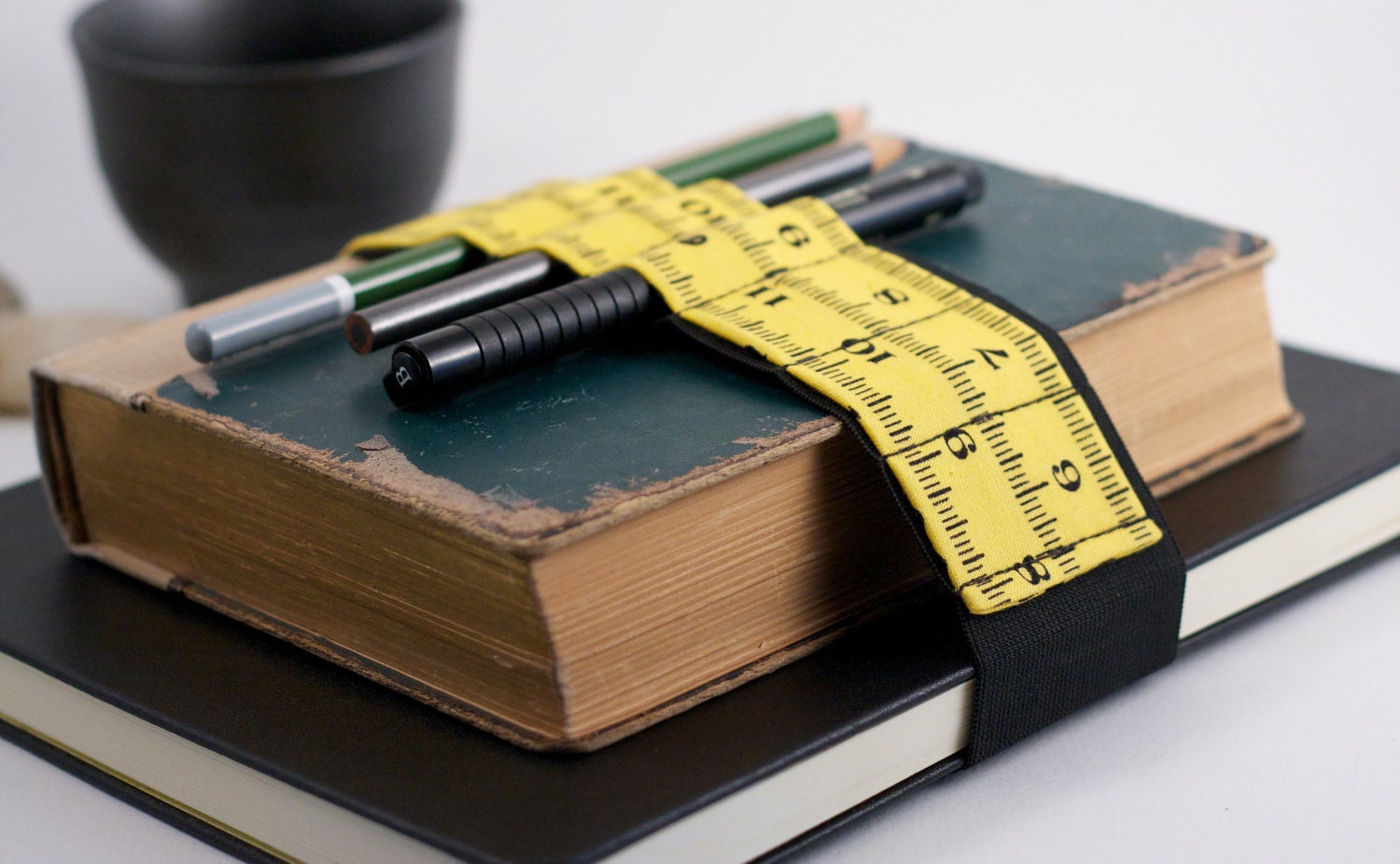 Large Journal Bandolier / Travel light, Draw often / Yellow Inches