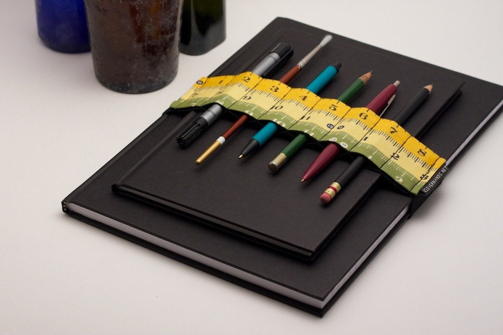 Large Journal Bandolier - spring inches - keep track of your pens