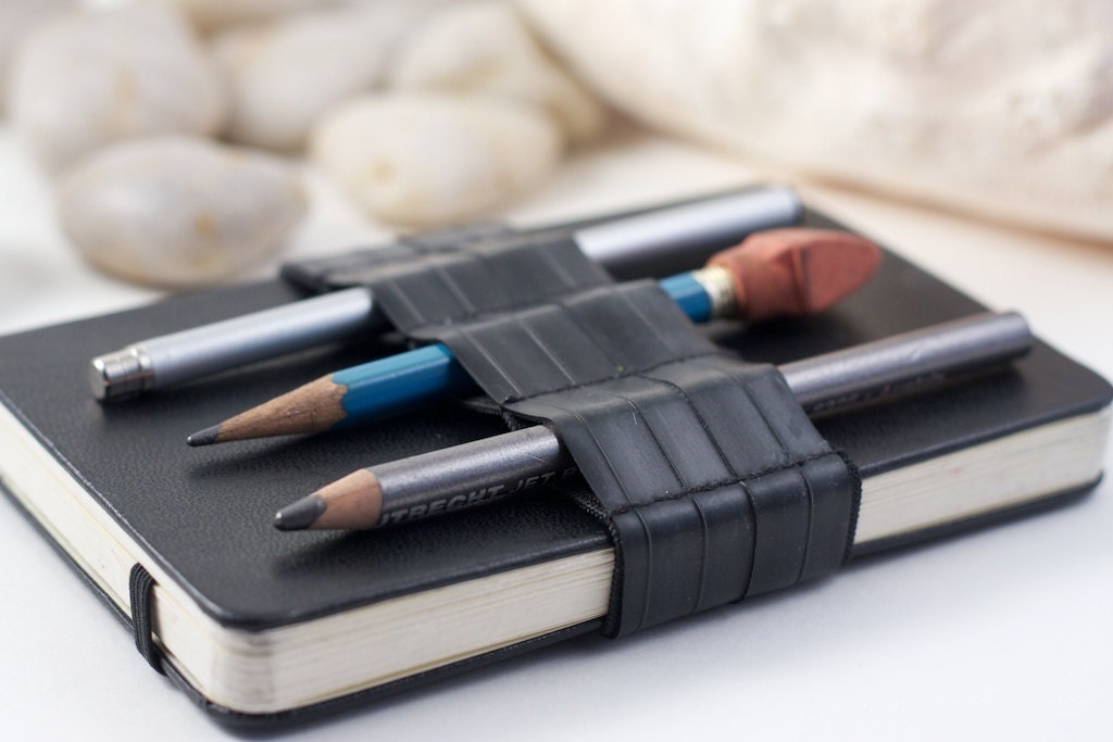 Mini Bandolier / replace your pencil case / Reclaimed Rubber