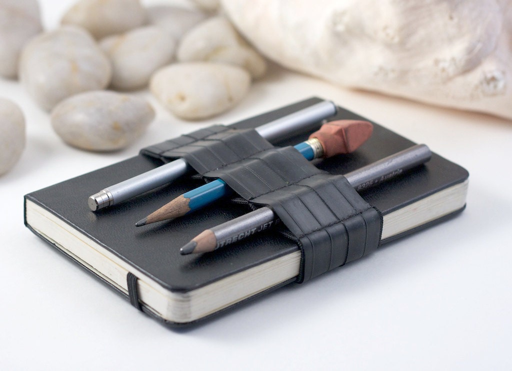 Mini Bandolier / replace your pencil case / Reclaimed Rubber