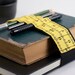 Large Journal Bandolier / Travel light, Draw often / Yellow Inches