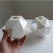 Polyhedron Candlesticks, Mother of Pearl Origami, Set of 2