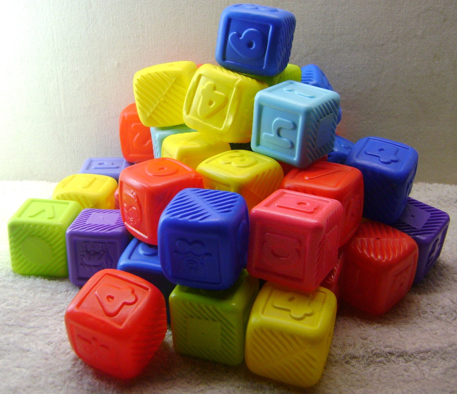 alphabet plastic blocks