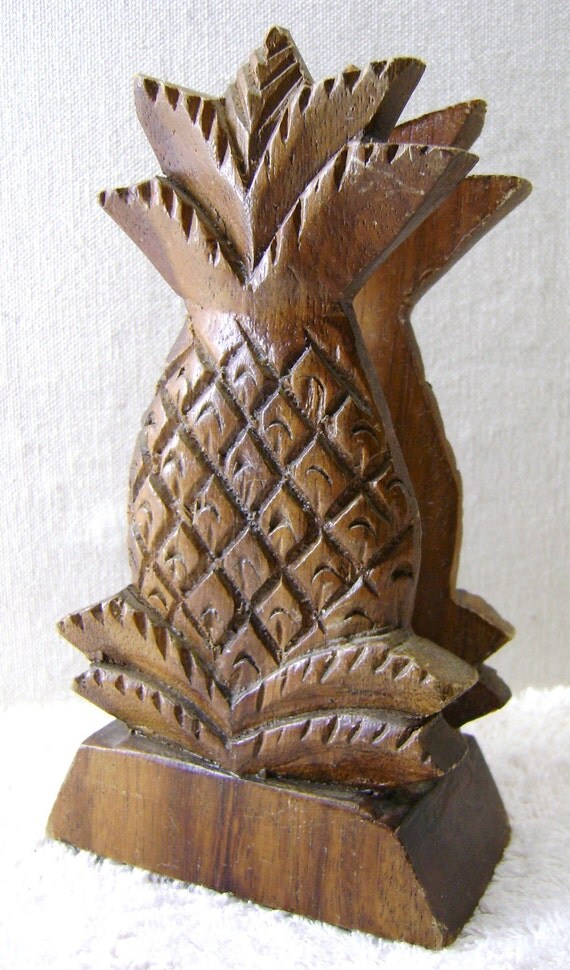 Wooden Pineapple Napkin Holder by HobartCollectables on Etsy