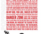 11X17 Archer Quotes Poster