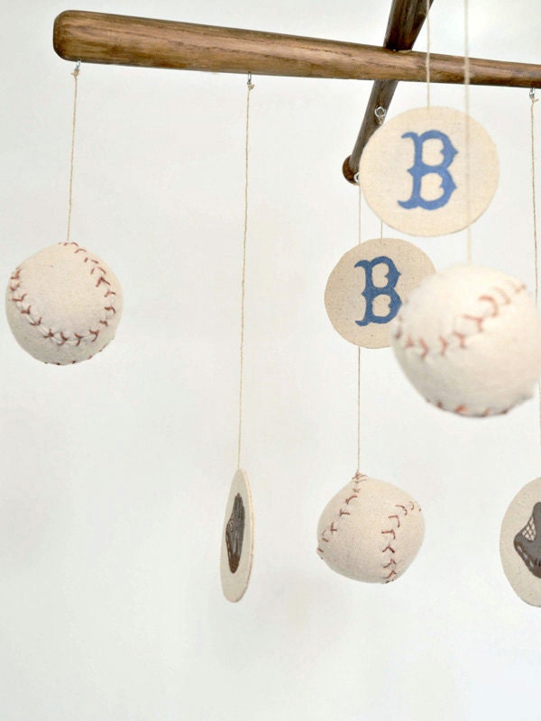 Baseball Nursery Mobile - Vintage Inspired