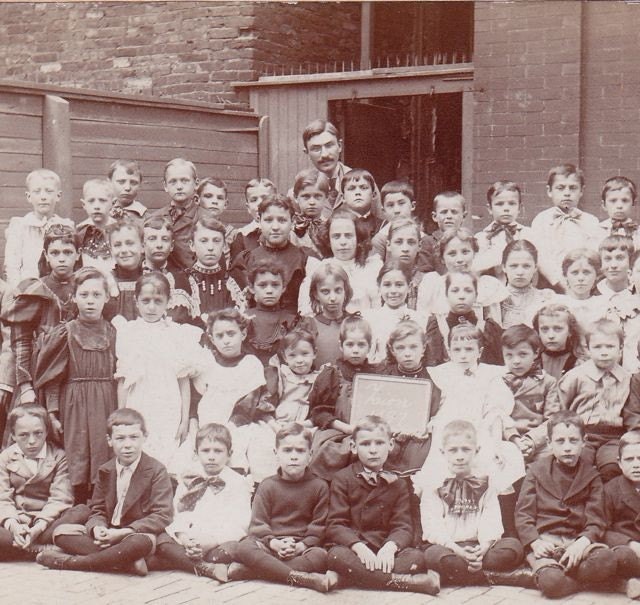 School Children- Class of 1897- Vintage Cabinet Photograph
