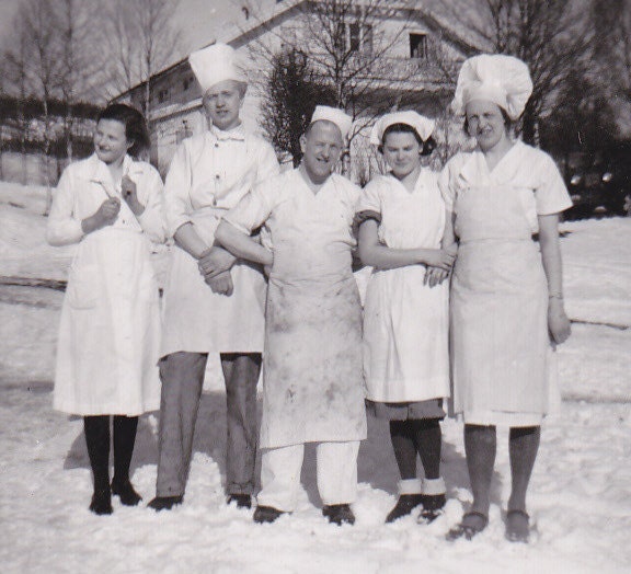 Butchers and Bakers- Kitchen Staff- 1940s Vintage Photograph