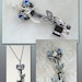 Antique Skeleton Key Necklace, wire wrapped skeleton key necklace, butterfly