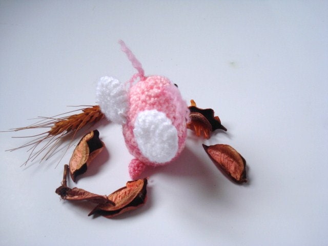 Cute Crazy Pink Bee -  Crochet Amigurumi Bee, Gift for your loved ones