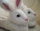 Super Soft Wool Felt Bunny Slippers