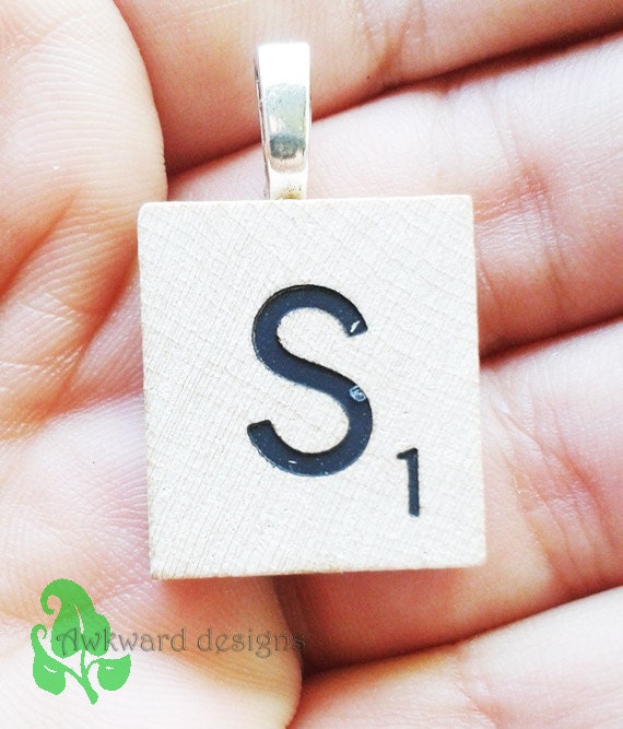Scrabble Pendant S / Game Piece Pendant S / Monogram Pendant S