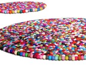 FREE Shipping 6.5ft Gumball Rug Round felt rug by YUMMI 200cm