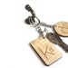 Custom Initials Keychain - Laser Cut Wood Keychain w/ Custom Monogrammed Initials