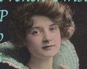 Vintage Postcard of Actress Billie Burke - digital download,Wizard of Oz,  U print,  Collage, scrapbooking, tags, cards - scan