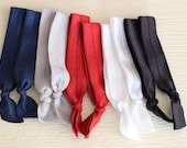 Anthropologie Inspired Knotted Elastic Hair Ties, Nautical Collection