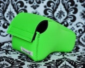 DSLR Camera Case - Lime Green / Black neoprene