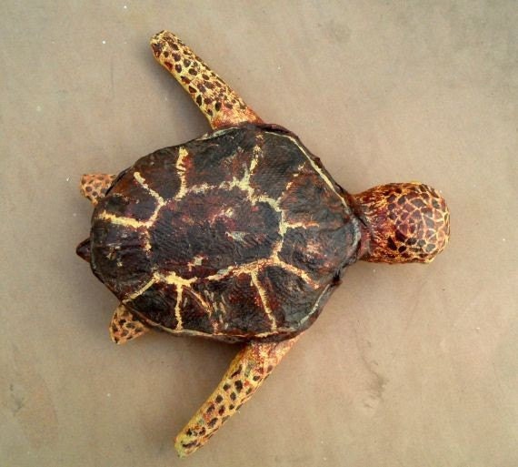 Green Sea Turtle Paper Sculpture