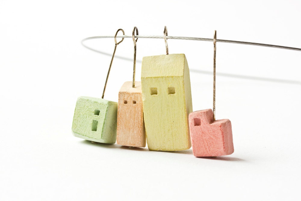 Necklace - Cinque Terre, Italy fashion bright spring colors italian spring break pastel houses