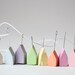 Necklace Set - French Macaron inspired - 8 Pure clay house pendants