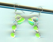 Dangle Earrings Purse Sunglass Enamel Charms OOAK