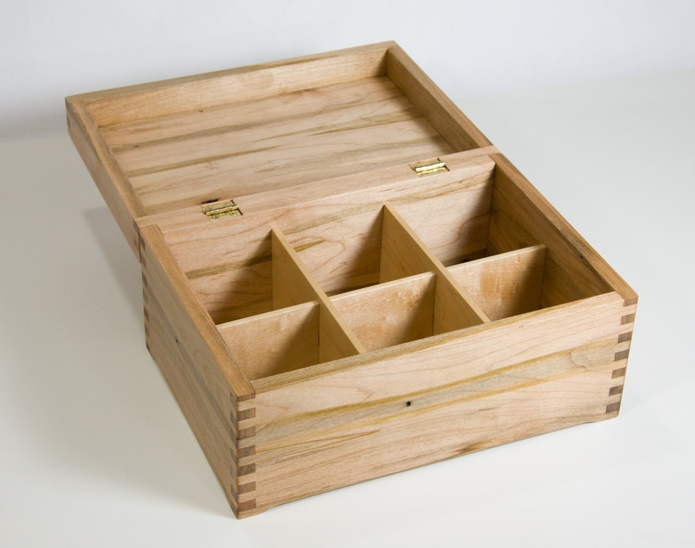 Tea box crafted of ambrosia maple