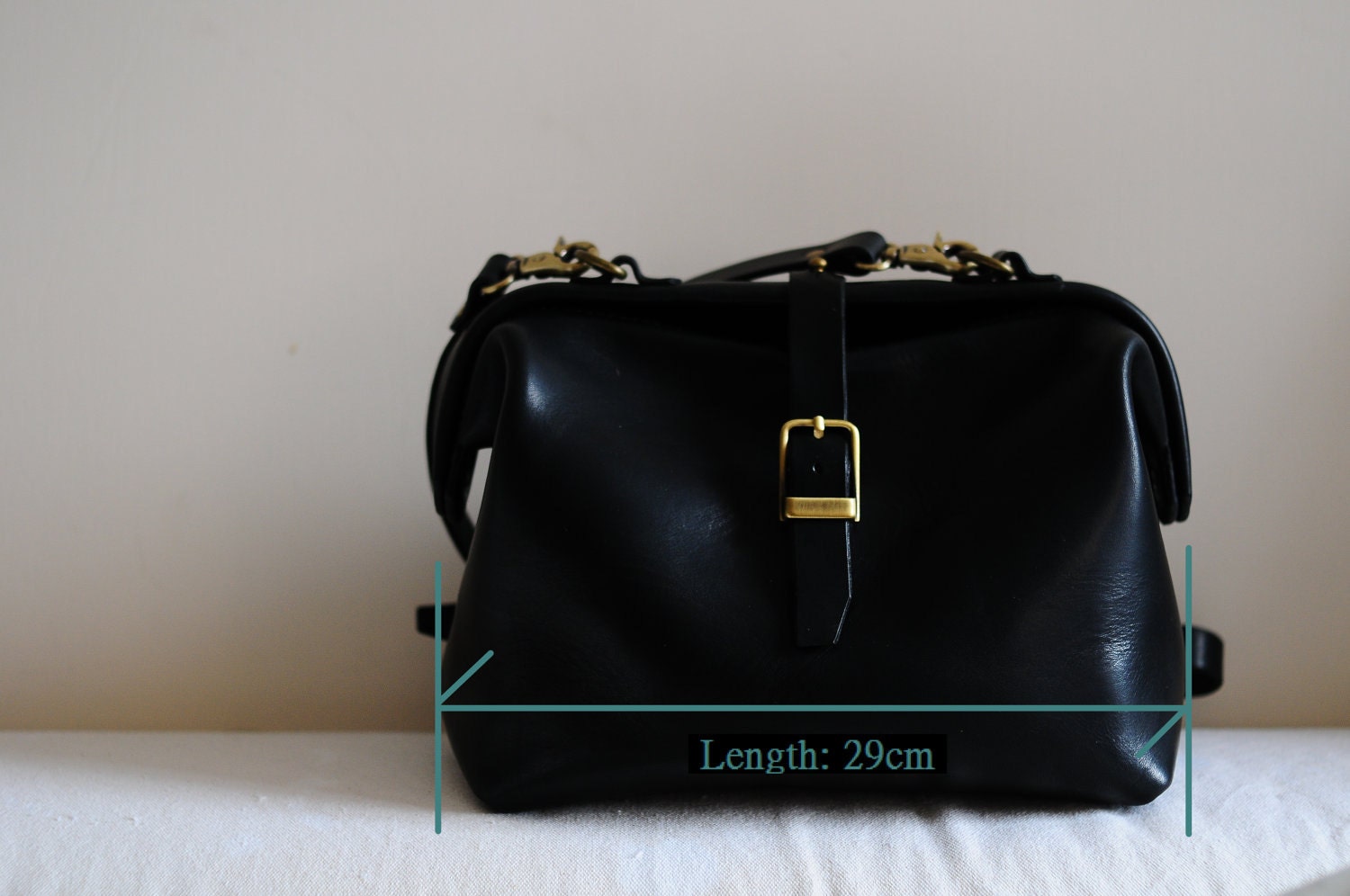 Hand Stitched Leather Doctor Bag/ Carry on Bag