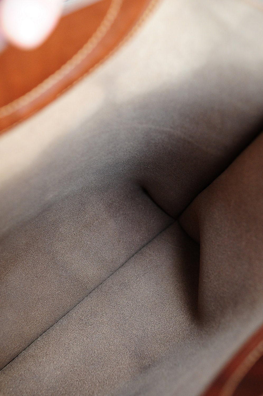 Hand Stitched Washed-Out Brown Leather Tote Bag