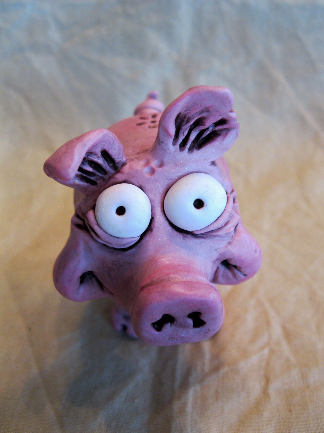 Pig Polymer Clay Sculpture