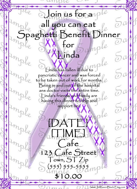 Benefit Dinner Flyer