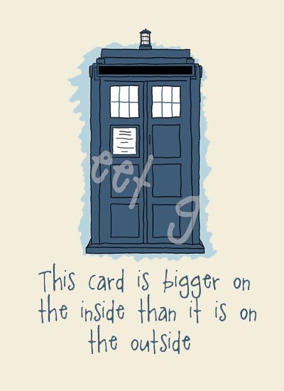 Doctor Who Card This Card Is Bigger On The Inside