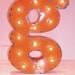 Orange g Vintage Industrial Metal Sign Letters & Lights
