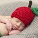 New -- Twin Apple of my Eye Set -- 2 Hat and diaper cover sets -- Newborn Photography Props