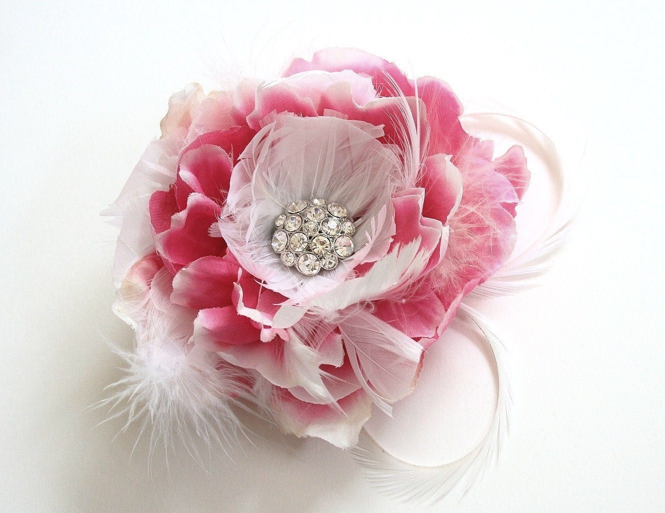 Bridal Hair Flower, Pink Hair Flower, Wedding Hair Flower, Bridal Hair Accessories, Pink Wedding, Spring Wedding