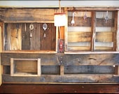 Wall Organizer Jewelry Storage from Reclaimed Wood with Built In Light