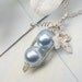 Peas In A Pod Precious Boys Silver Pendant Necklace With Vine and Swarovski Pearls. Ideal For Brides, Bridesmaids, Family, Friends Or Moms